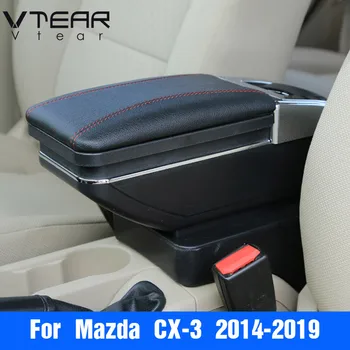  Vtear Для mazda CX-3 CX3 коробка для подлокотников коробка для содержимого центрального Магазина подстаканник пепельница аксессуары для интерьера автомобиля-стайлинг 2016-2021