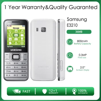  Оригинальный разблокированный Samsung E3210 3G, 36 МБ мини-SIM, 0,3 МП, 2,0 