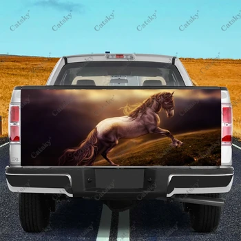  Наклейка с изображением скачущей лошади, защищающая хвост автомобиля, багажник, Наклейка на кузов, украшение автомобиля для внедорожника, универсальный пикап
