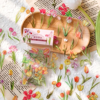  40 шт./пакет Природа Растение Цветок Декоративная наклейка из ПВХ для дневника для скрапбукинга 