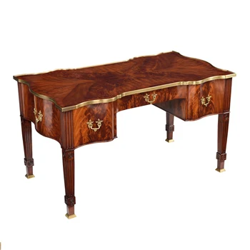  * Письменный стол класса люкс в британском стиле из массива дерева, Новая классическая мебель из высококачественной чистой меди, Комбинированная мебель для кабинета