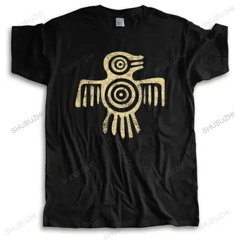  Горячая распродажа, летняя хлопковая футболка, мужская брендовая футболка AZTEC BIRD II, футболка Indianer Zeichen Sign Kultur Zivilisation, Религия майя