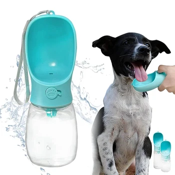  Бутылка для воды для собак ABS Бутылка для воды для собак с поилкой для кошек, щенков, маленьких, средних, больших собак (12 унций / 350 мл)