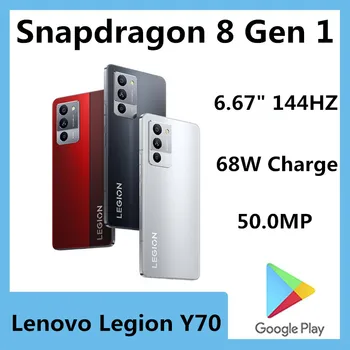  Оригинальный Мобильный Телефон Lenovo Legion Y70 Snapdragon 8 + Gen 1 Android 12,0 OTA 6,67 
