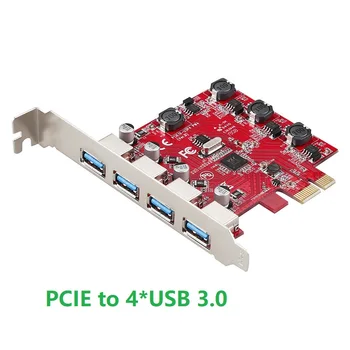  Адаптер PCI-E к USB PCIE X1/X4/X8/X16-4 * Карта расширения USB 3.0