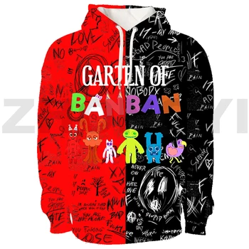  Забавная 3D игра Garten of BanBan 2 Аниме Толстовка Весна Осень Толстовка с мультяшным принтом Garten of BanBan Мужская одежда Sudaderas