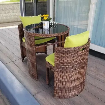  Уличный Водонепроницаемый Солнцезащитный крем, Маленький ротанговый стул, Комбинированный стол и стул для отдыха в скандинавском стиле, Уличный набор стульев Muebles из ротанга