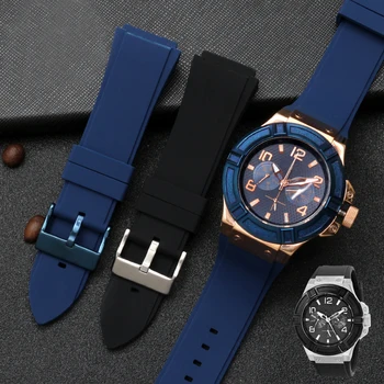  Аксессуары для часов Ремешок 22 мм Силиконовый резиновый браслет для часов guess W0247G3 W0040G3 W0040G7 Водонепроницаемый спортивный ремешок для часов