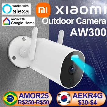  2023 Новая Xiaomi Smart Outdoor Camera AW300 IP66 2K 256GB Полноцветная Камера Ночного Видения WiFi Видеонаблюдение IP Обнаружение Mi Home