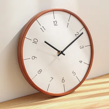  Декоративные часы Деревянные настенные часы для гостиной Простые часы Модные Легкие Роскошные Настенные часы Без Звука Кварцевые Настенные Домашние