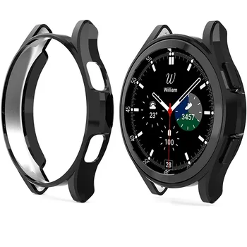  Чехол для Samsung Galaxy watch 4 classic 46 мм 42 мм с покрытием из ТПУ, защитная пленка для экрана от падения, бампер 42/46 мм
