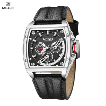  Мужские часы MEGIR, лучший бренд, роскошные кварцевые часы, модные водонепроницаемые спортивные наручные часы, хронограф Relogios Masculino 2204