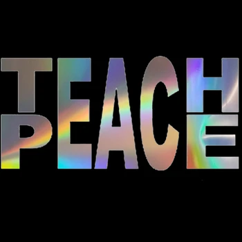  2ШТ виниловая наклейка TEACH PEACE забавная наклейка на автомобиль окно фургона JDM дублированная графика