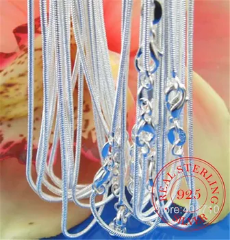  Модные 2 мм/ 3 мм Оригинальные ожерелья-цепочки из 100% серебра 925 пробы со змеиной цепочкой для женщин, мужские ожерелья длиной 16-24 дюйма, свадебные украшения