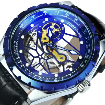  Мужские часы Flying Tourbillon, модные автоматические механические часы Spide Skeleton, роскошный бренд, ремень из натуральной кожи для шинирования