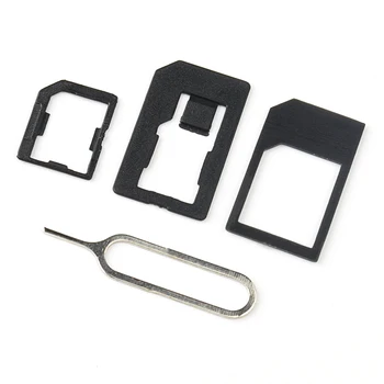  4 шт./компл. Ремонтный Мобильный телефон-трансформер черного цвета с аксессуарами для Pin-кода карты, Практичный Прочный адаптер Micro SIM-карты, сделай сам для 5 4 4S