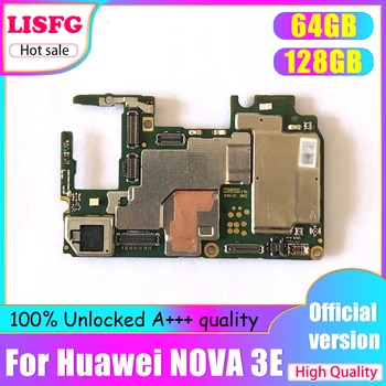  Высококачественная печатная плата для HUAWEI NOVA 3E 64 ГБ 128 ГБ материнской платы, разблокированная 4 ГБ ПЗУ для HUAWEI NOVA 3E Logic Основная плата