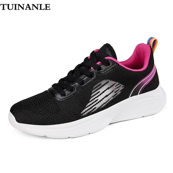  Кроссовки TUINANLE, Женская обувь, Сетчатые дышащие кроссовки на платформе со шнуровкой, женские легкие спортивные кроссовки для бега Tenis Feminino