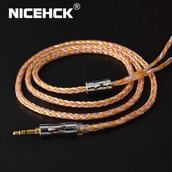  NICEHCK C16-2 16-жильный медно-серебристый смешанный кабель 3.5/2.5/4.4 мм разъем MMCX/2Pin/QDC/NX7 для KZCCA TFZ NiceHCK NX7 Pro/DB3