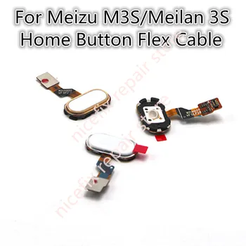  Meizu M3S Кнопка Home Отпечаток Пальца Гибкий Кабель Лента Запасные Части MEIZU M3S Кнопка Ключ Черный /Белый /Золотой