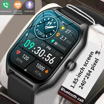  Новые умные часы LIGE для мужчин и женщин с 1,85-дюймовым сенсорным экраном, часы для звонков по Bluetooth, водонепроницаемые спортивные часы, мужские умные часы