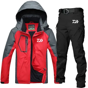  Daiwa Outdoor Мужская демисезонная одинарная ветрозащитная Водонепроницаемая дышащая одежда для альпинизма, куртки для рыбалки, брючные костюмы
