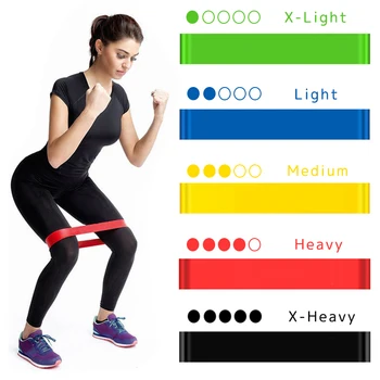  Резинки для йоги с сопротивлением, резинки для фитнеса 0,3 мм-1,1 мм, Тренировочная резинка для фитнеса, оборудование для занятий пилатесом и кроссфитом
