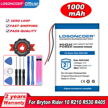  Аккумулятор LOSONCOER емкостью 1000 мАч для GPS Bryton R530 R405 530