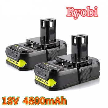  Эрзац ryobi 18-дюймовой литиевой батареи емкостью 4,8 ач, совместимый с ryobi 18 вольт um + большинством p107 p108 p102 p103 p104p105 p109