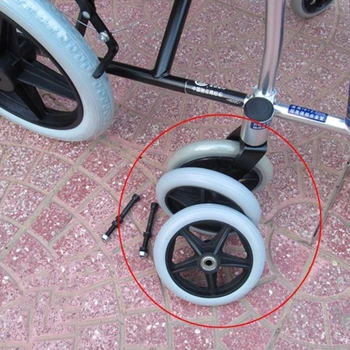 2шт 6/7/8-дюймовое противоскользящее колесо для инвалидных колясок с заменой переднего колеса из цельной шины для электрических и ручных инвалидных колясок 87HA