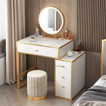  Современный простой деревянный туалетный столик для мебели спальни Легкий Роскошный комод Шкаф для хранения В одном корпусе туалетный столик с выдвижным ящиком