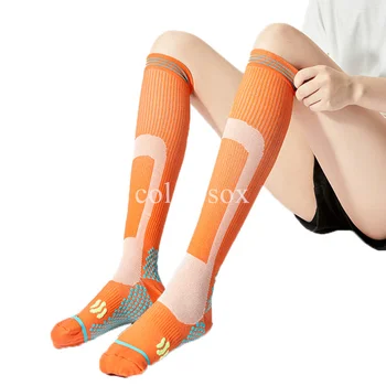  Компрессионные носки, женские длинные чулки, 20-30 Мм рт. ст., спортивные компрессионные носки, Женские Медицинские носки при диабете, варикозном расширении вен