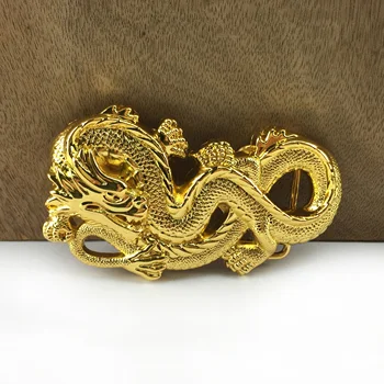  BuckleClub цинковый сплав 3D золотой дракон пряжка ремня джинсы подарочная пряжка ремня FP-01867-4 для мужчин петля шириной 4 см