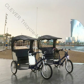  Высококачественное электрическое трехколесное велосипедное такси на батарейках-Рикша для пассажира на 3 места