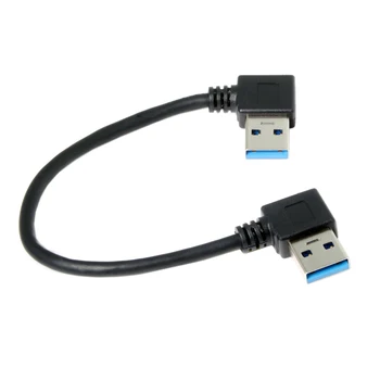 Cablecc USB 3.0 Type-A Кабель для Передачи данных под прямым углом 90 Градусов для компьютера с Жестким диском