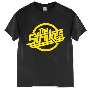  Мужская футболка The Strokes в стиле инди-рок, летняя мужская футболка, хлопковые музыкальные футболки, мужские рок-топы бренда shubuhi, футболка