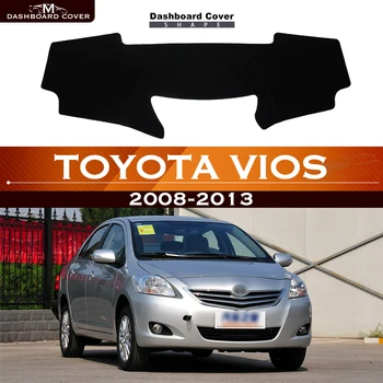  Для Toyota Vios 2008-2013 Приборная панель автомобиля, избегающая подсветки, инструментальная платформа, крышка стола, кожаный противоскользящий коврик для приборной панели