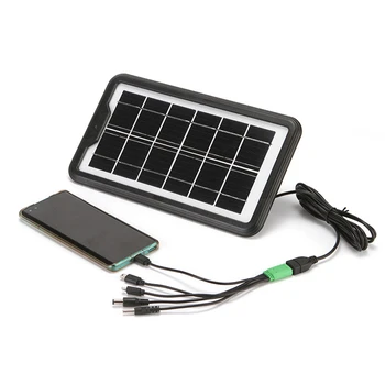  Солнечная панель 10 Вт Портативный USB-кабель 5 В 5 В 1, USB-кабель Fast Cells, аккумулятор для аварийной зарядки на открытом воздухе, для кемпинга, пеших прогулок, зарядное устройство для телефона