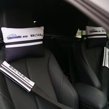  JDM Автомобильный подголовник из ячеистой сетки, подушка для защиты шеи сиденья, Мультяшная подушка, Дышащий Удобный Модный подголовник