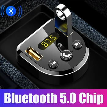  JINSERTA Автомобильный Комплект MP3-Плеер Громкой Связи Bluetooth 5,0 FM-Передатчик Двойной USB Автомобильное Зарядное Устройство Поддержка Воспроизведения Музыки на U-Диске FM-модулятор