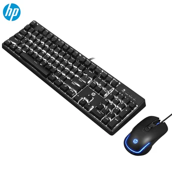 HP GM200 Механическая клавиатура мышь комбинированная синяя/черная/красная/коричневая игровая проводная клавиатура мышь с переключателем