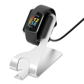  Док-станция для зарядного устройства Fitbit Charge 5 Зарядная подставка для смарт-часов Fitbit Luxe Адаптер Держатель из алюминиевого сплава Подставка