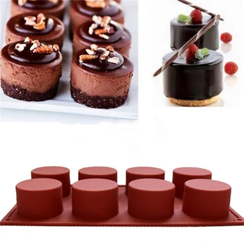 Круглая силиконовая форма для торта Oreo с 8 полостями, покрытая шоколадом, Форма для выпечки печенья Для желейного пудинга, мыла, Чизкейка, Бомбочки для ванны