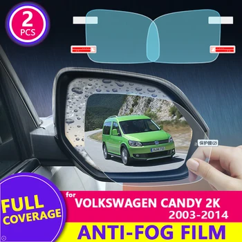 Непромокаемая пленка, полное покрытие зеркала заднего вида, Прозрачные противотуманные Непромокаемые наклейки для Volkswagen Caddy 2003-2014 2013, автомобильные аксессуары, товары