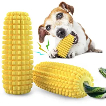  Неразрушимые, прочные, скрипучие интерактивные игрушки для собак, игрушка для жевания кукурузных палочек щенячьими зубками для маленьких собак