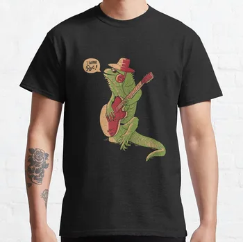  Я Гванна Рок! - Подарочная футболка с гитарой Funny Iguana, футболки для мужчин, мужские винтажные футболки