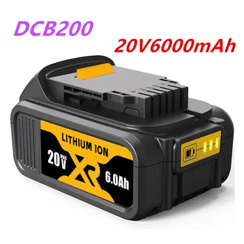  20V6000mAh Ersatz Lithium-Ion Batterie Mit 3A DCB112 Ladegerät Für Dewalt  DCB180 DCB181 DCB181-xj DCB200 DCB200-batterie
