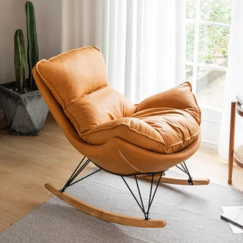  Ленивый диван-кресло, гостиная, кресло для отдыха для одного человека, балкон, небольшое домашнее хозяйство, Скандинавское кресло-качалка для отдыха, легкая роскошь