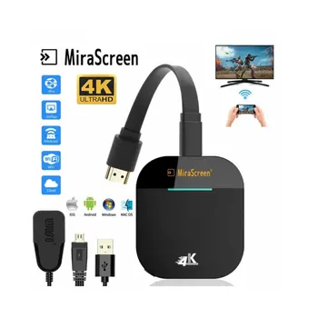  4K UHD Mirascreen G5 2.4G/5G Беспроводной HDMI-совместимый Ключ TV Stick Miracast Airplay Ресивер Wifi Ключ Зеркальный Экран