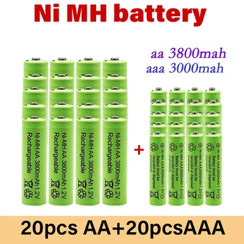  1.2В Aa 3800 мАч 1.2 В Aaa 3000 мАч Alkaline1.2V Ni-Mh Aa Аккумуляторная батарея для портативной камеры Batterij Mp3 Milwaukee